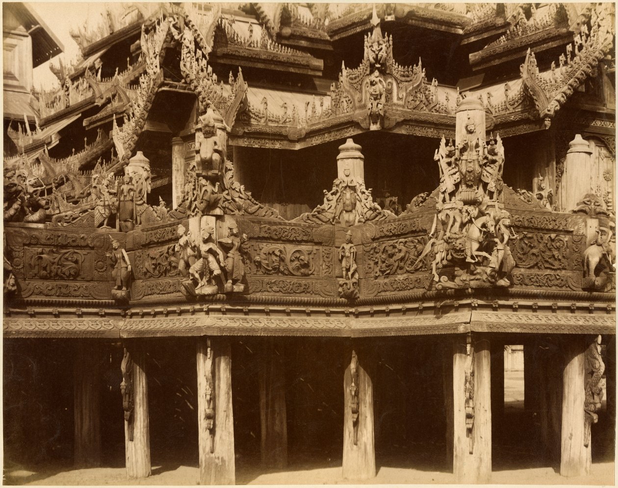 Monastery or Pagoda (detail), probably Mandalay, late 19th century by Unbekannt Unbekannt