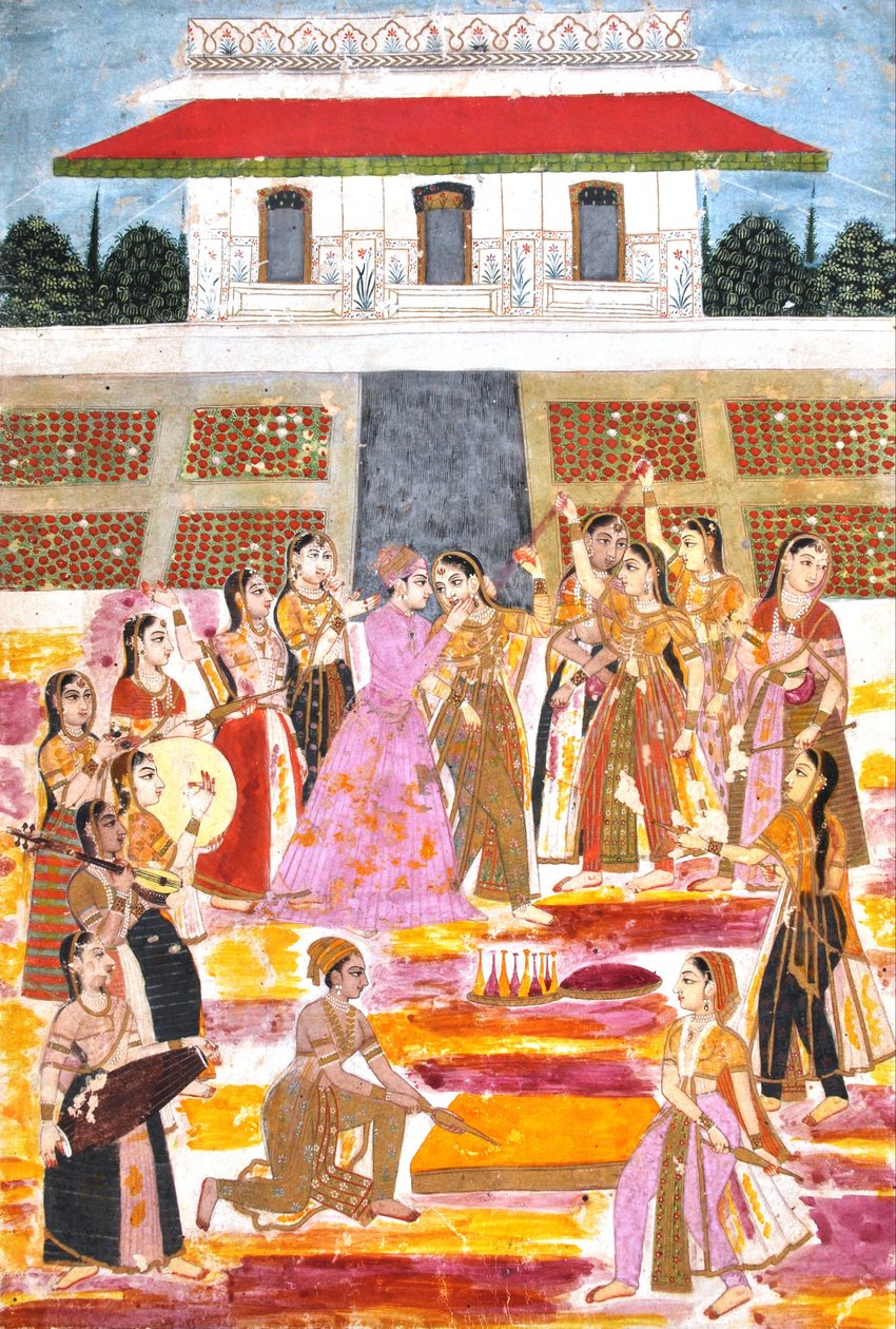 Prince Playing Holi in Harem by Unbekannt Unbekannt