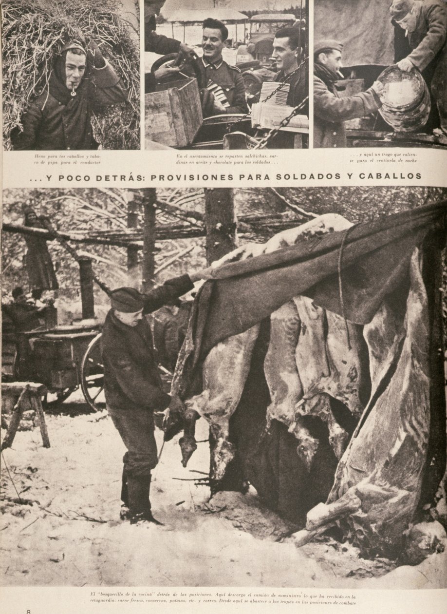 Provisions for Soldiers and Troops on the Eastern Front, from 