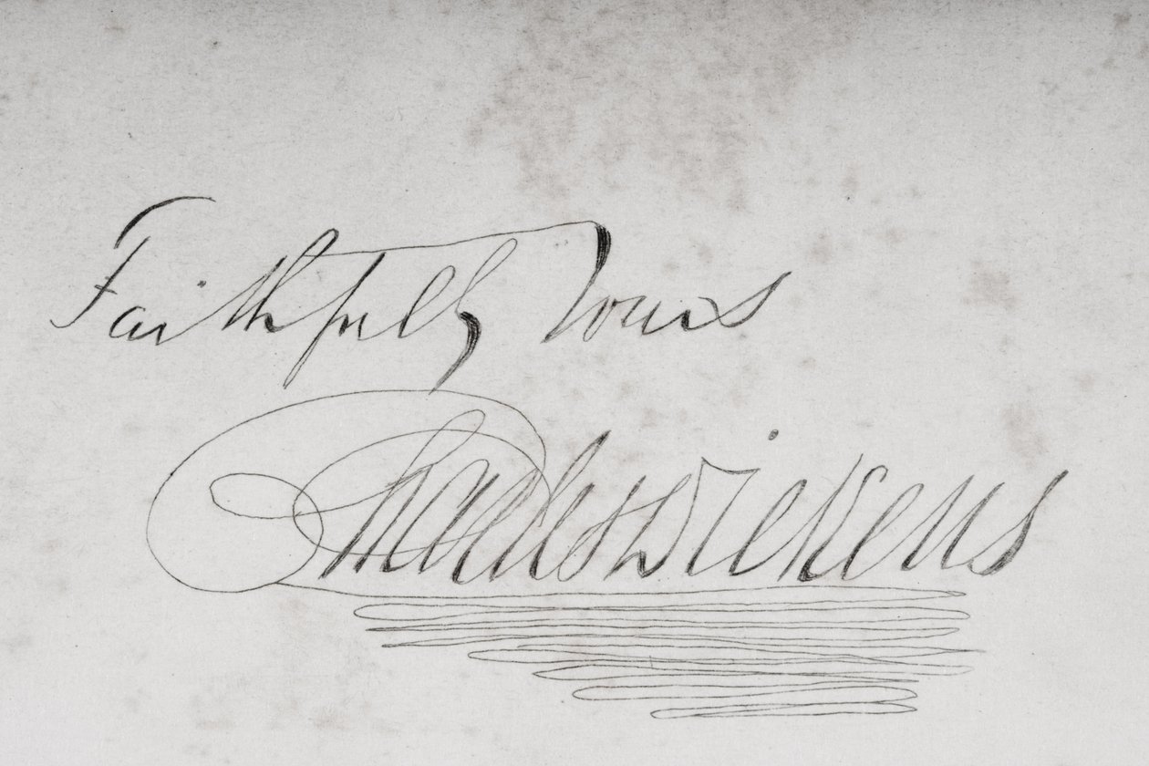Signature of Charles Dickens, 1853 by Unbekannt Unbekannt