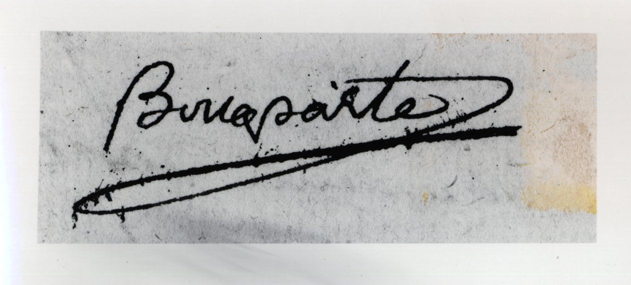 Signature of Napoleon Bonaparte by Unbekannt Unbekannt