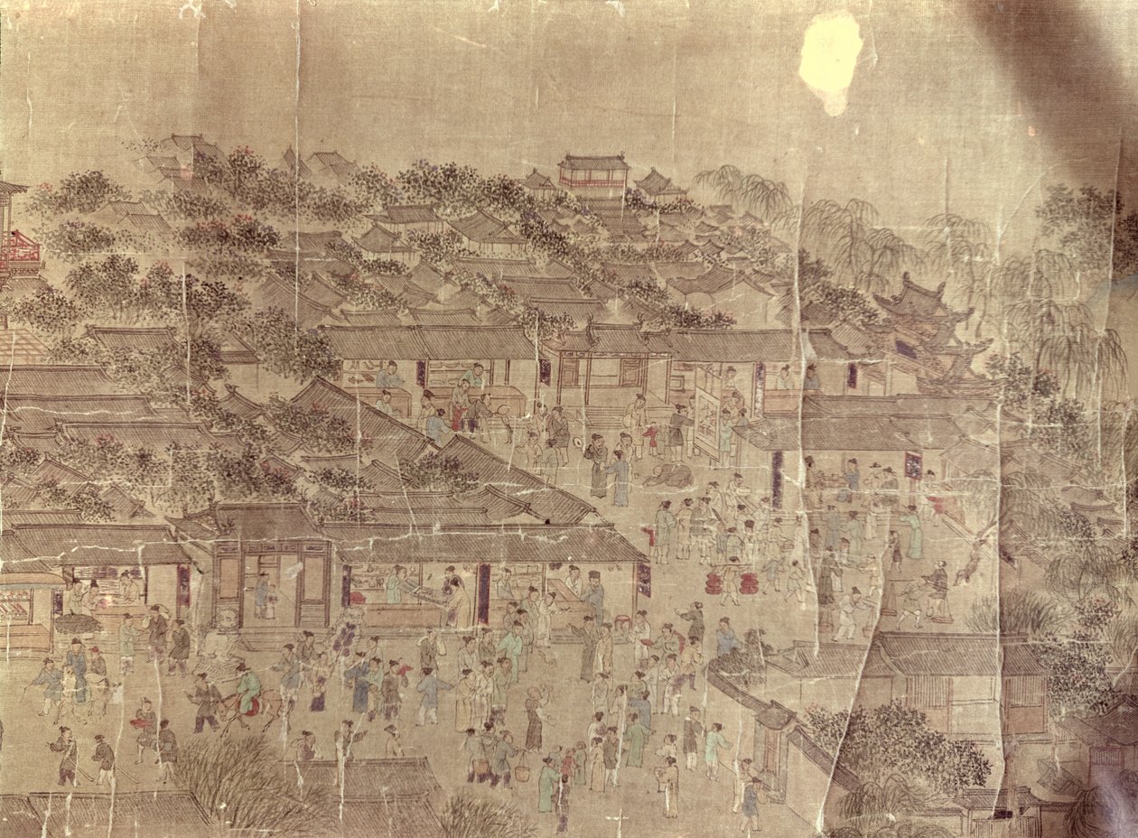 Street Scene, Chinese, Ming Dynasty by Unbekannt Unbekannt