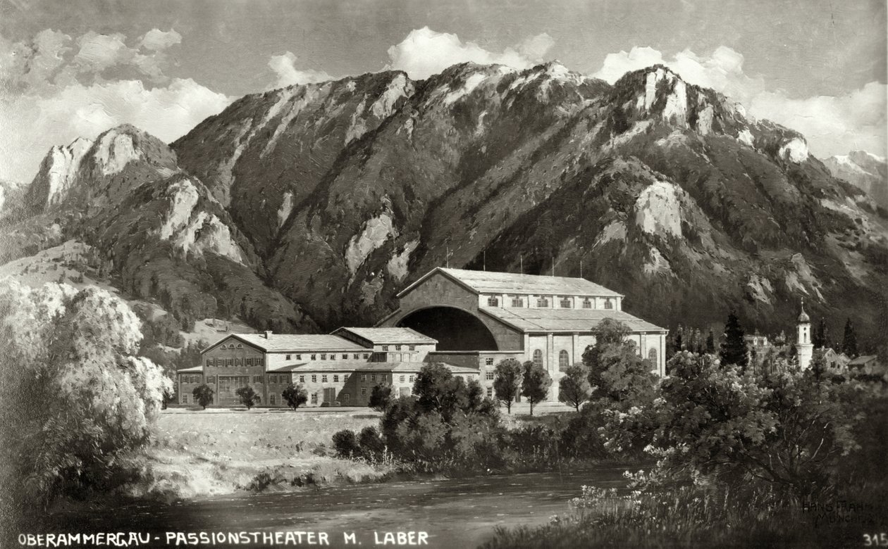 The Theatre at Oberammergau by Unbekannt Unbekannt