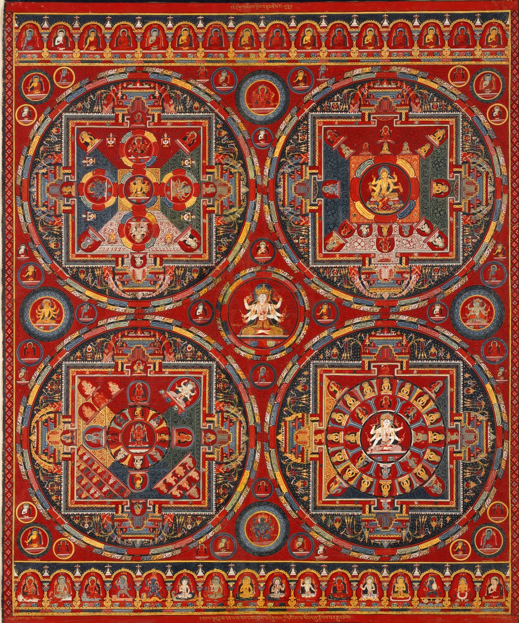 Four Mandalas of the Vajravali Series by Unbekannt Unbekannt