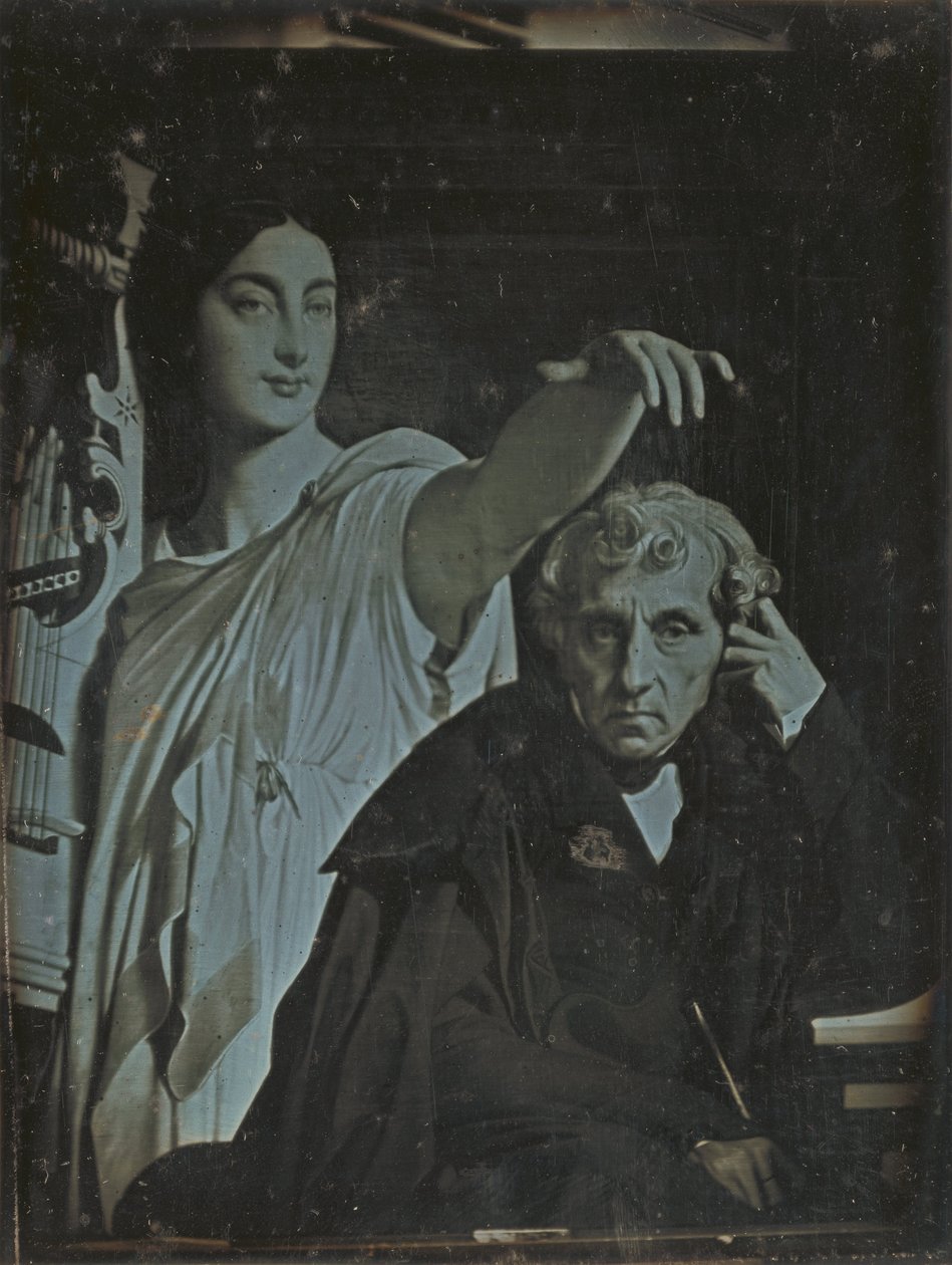 Ingres Painting of Maria Luigi Carlo Zenobio Salvatore Cherubini and His Muse by Unbekannt Unbekannt