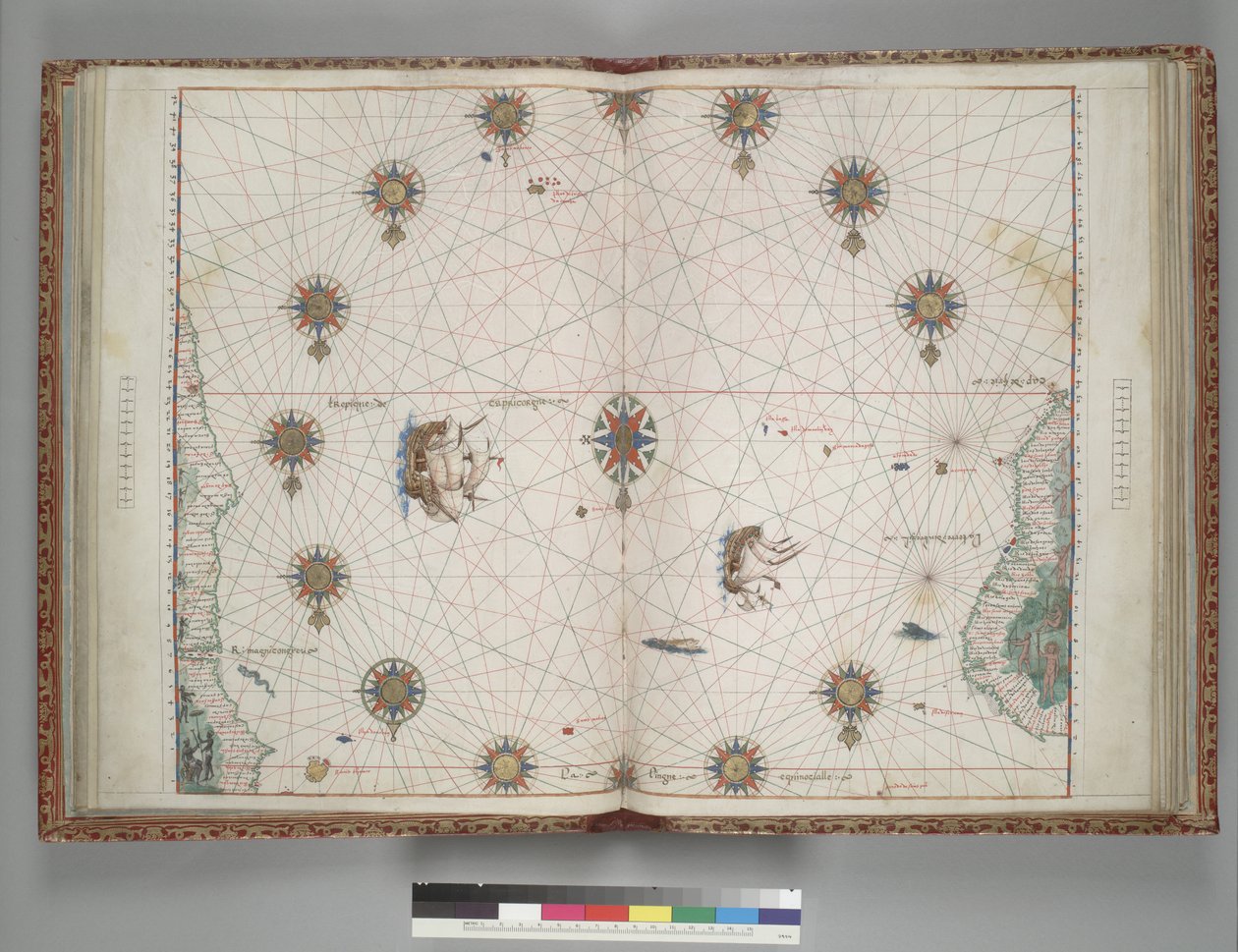 Vallard Atlas 1547: Brazil, Africa, Atlantic Ocean by Unbekannt Unbekannt