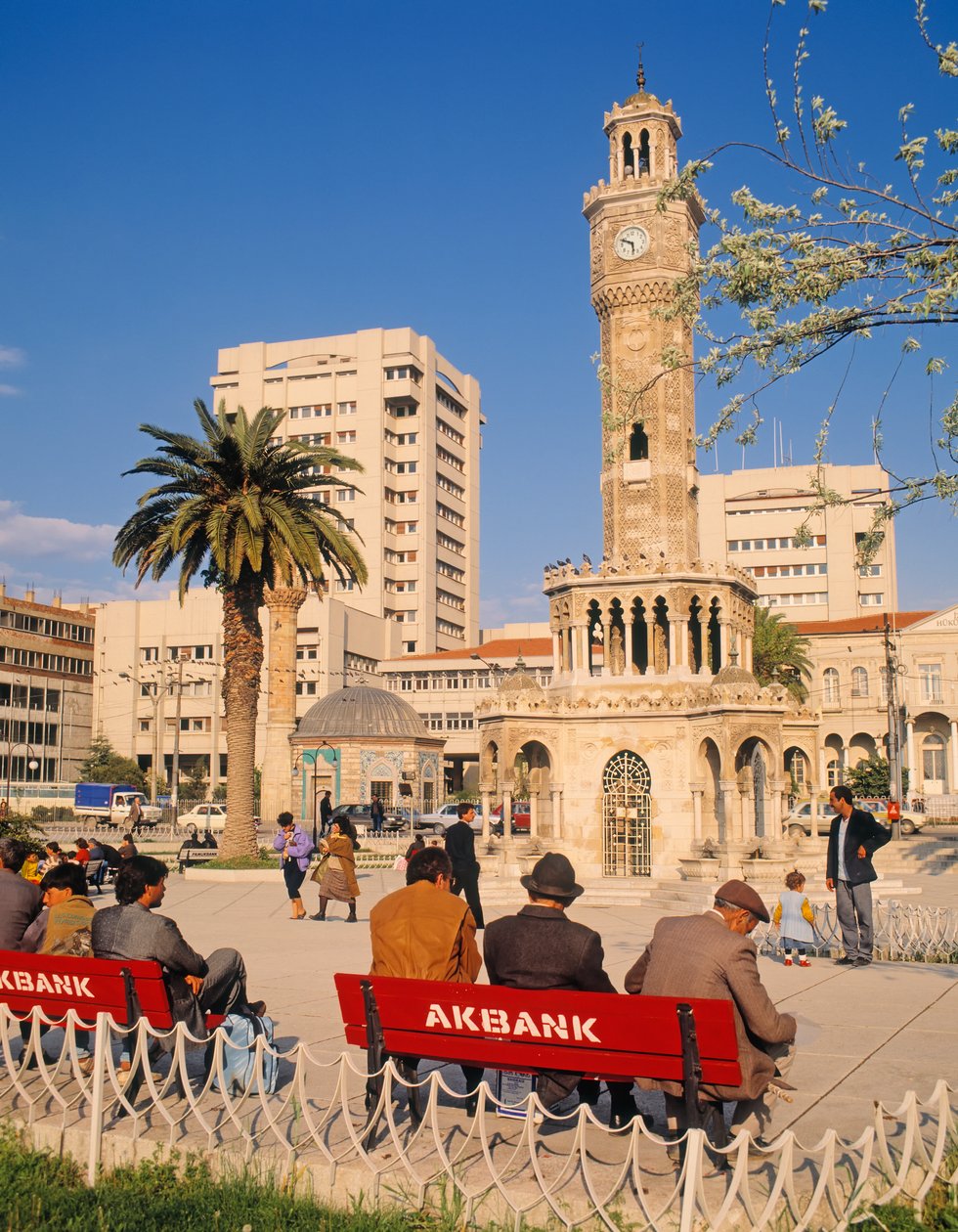 View of Konak Square Showing the Clock Tower by Unbekannt Unbekannt