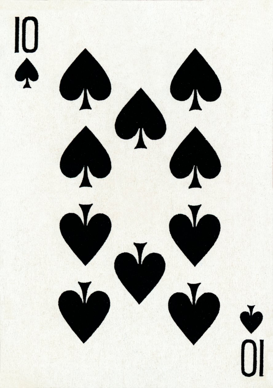 10 of Spades from a Deck of Goodall & Son Ltd. Playing Cards, c1940 by Unbekannt