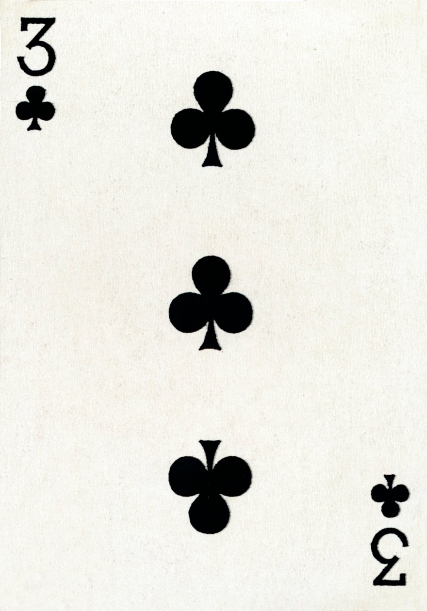 3 of Clubs from a deck of Goodall & Son Ltd. playing cards by Unbekannt