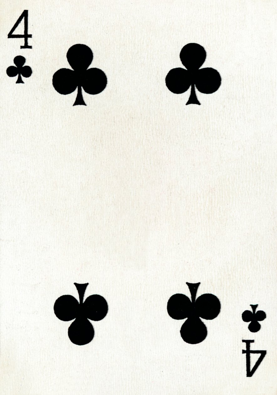4 of Clubs from a Deck of Goodall & Son Ltd. Playing Cards by Unbekannt