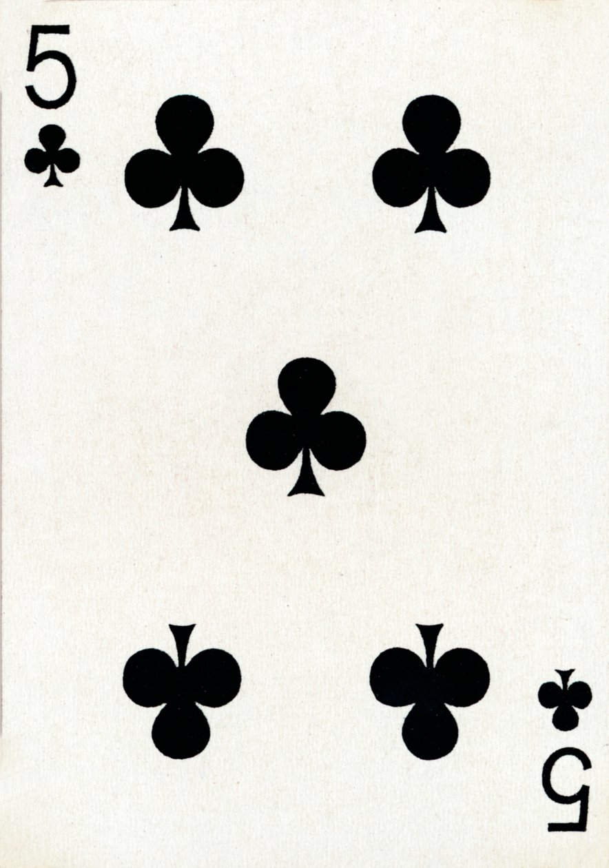 5 of Clubs from a Deck of Goodall & Son Ltd. Playing Cards by Unbekannt