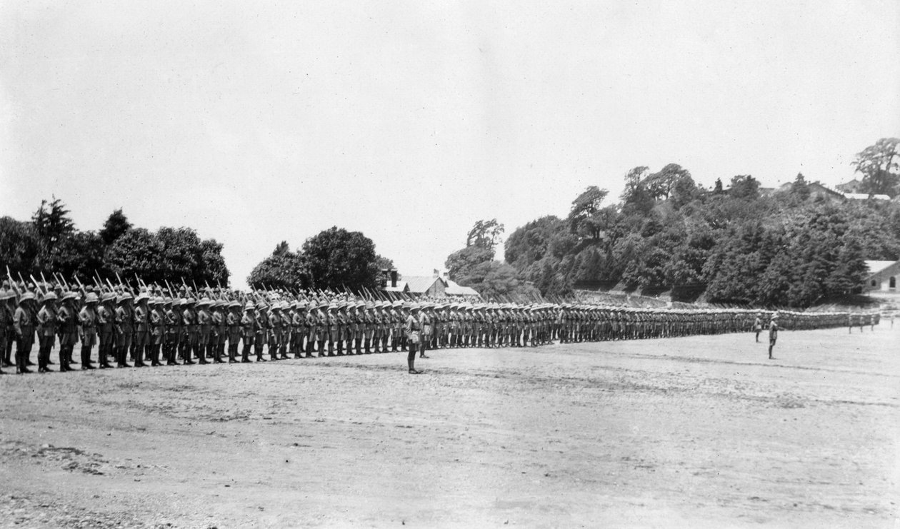 5th Battalion East Surrey Regiment on Parade, Chakrata by Unbekannt
