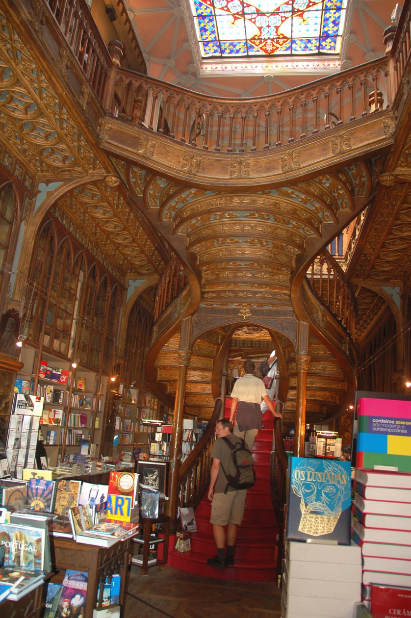 The Most Beautiful Bookstore in Porto, Portugal by Unbekannt