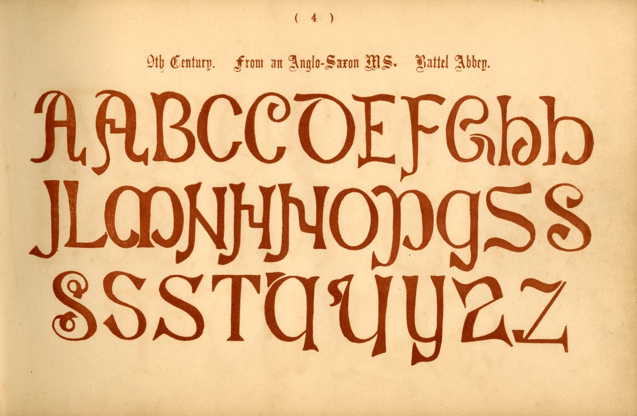 9th Century. From an Anglo-Saxon MS. Battel Abbey by Unbekannt