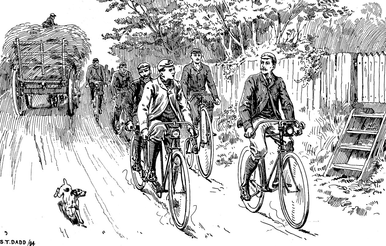 A British cycle club out for a country ride by Unbekannt