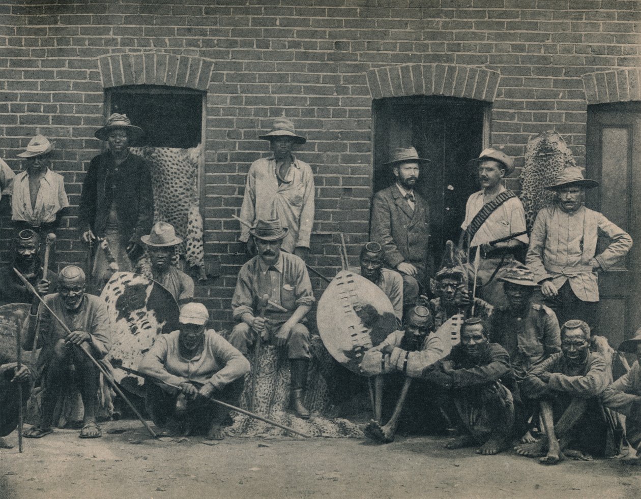A Group of Afrikaners and Zulus by Unbekannt