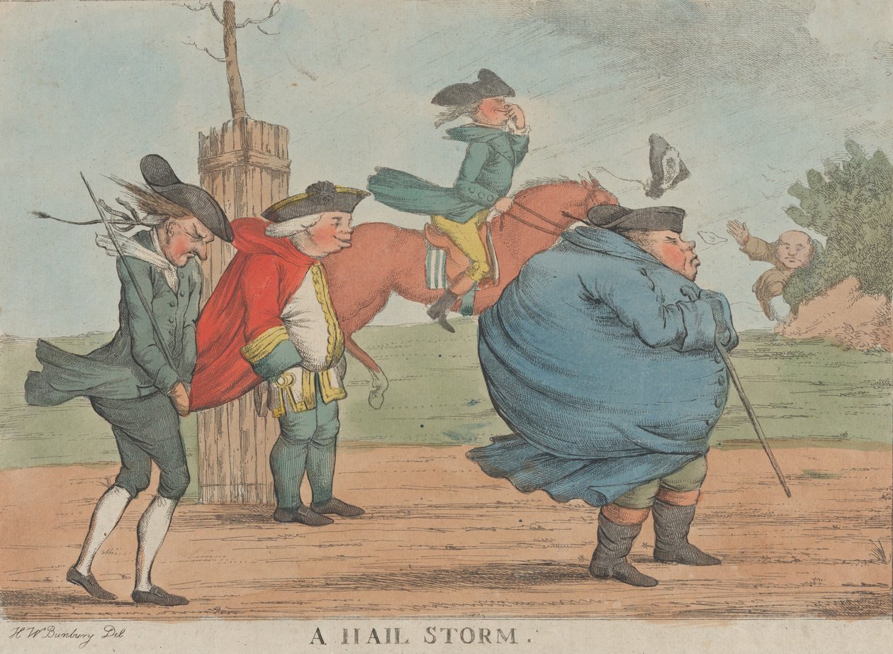 A Hail Storm, 1800-1820 by Unbekannt