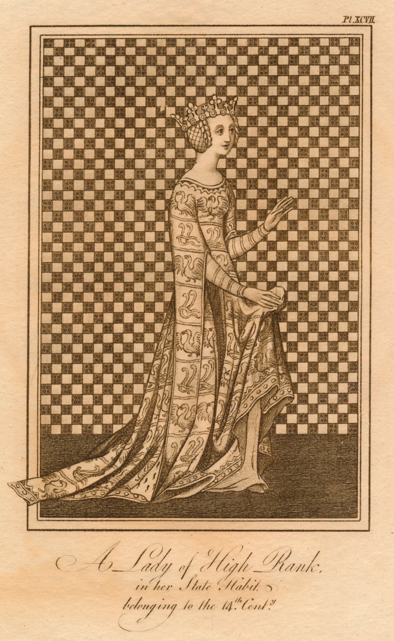 A Lady of High Rank, in Her State Habit, Belonging to the 14th Century by Unbekannt