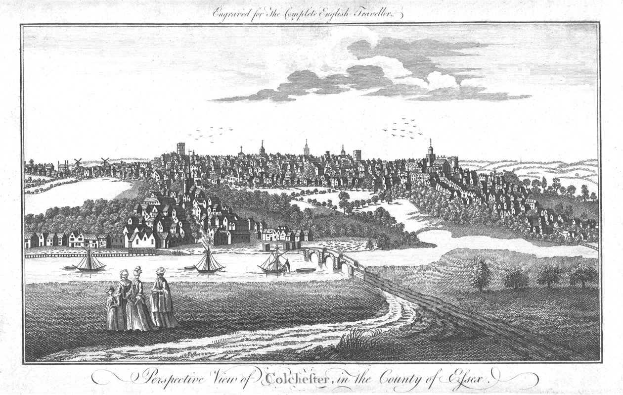A Perspective View of Colchester, in the County of Essex by Unbekannt