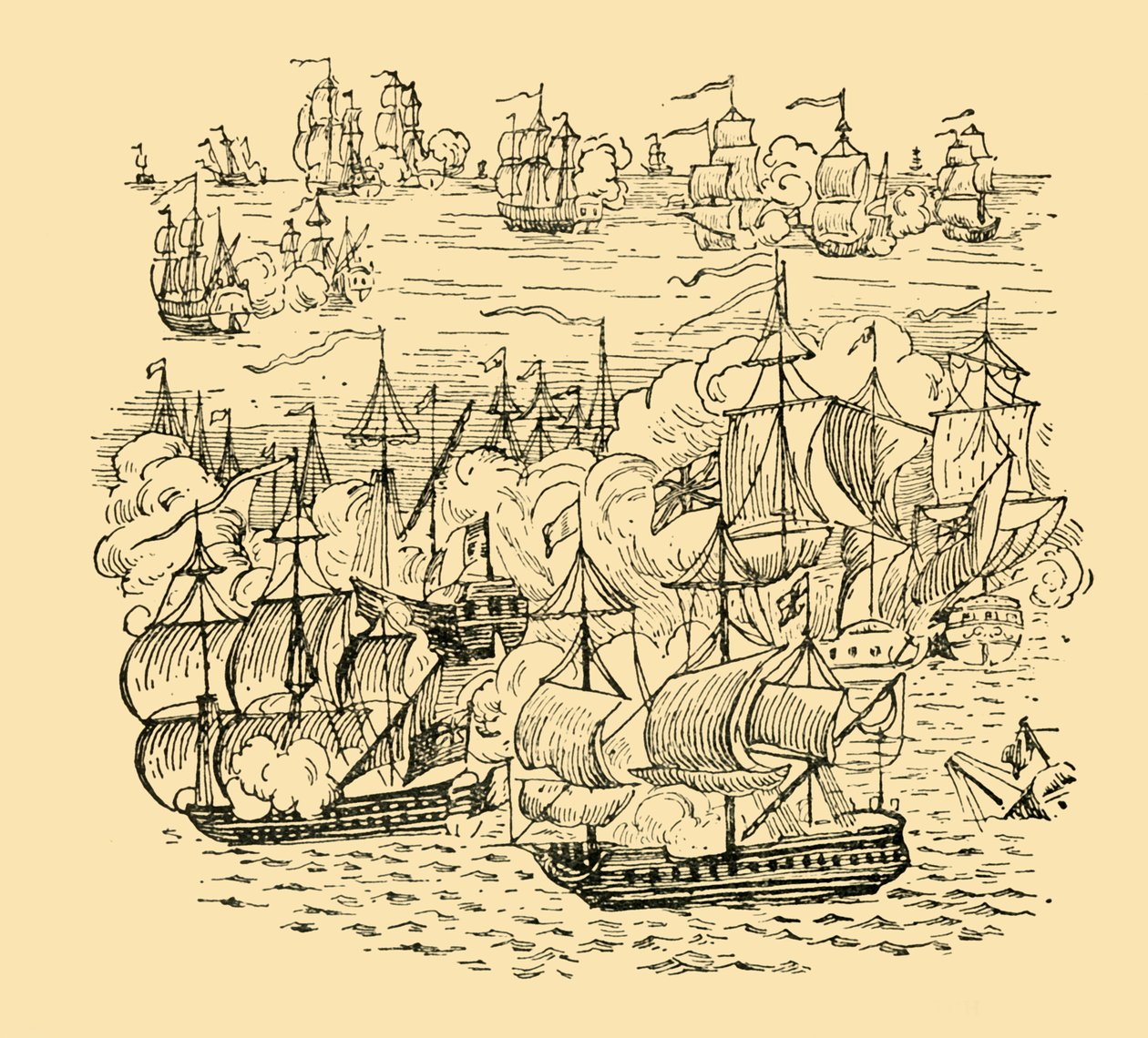 A Sea-Fight Between Admiral Blake and the Dutch by Unbekannt