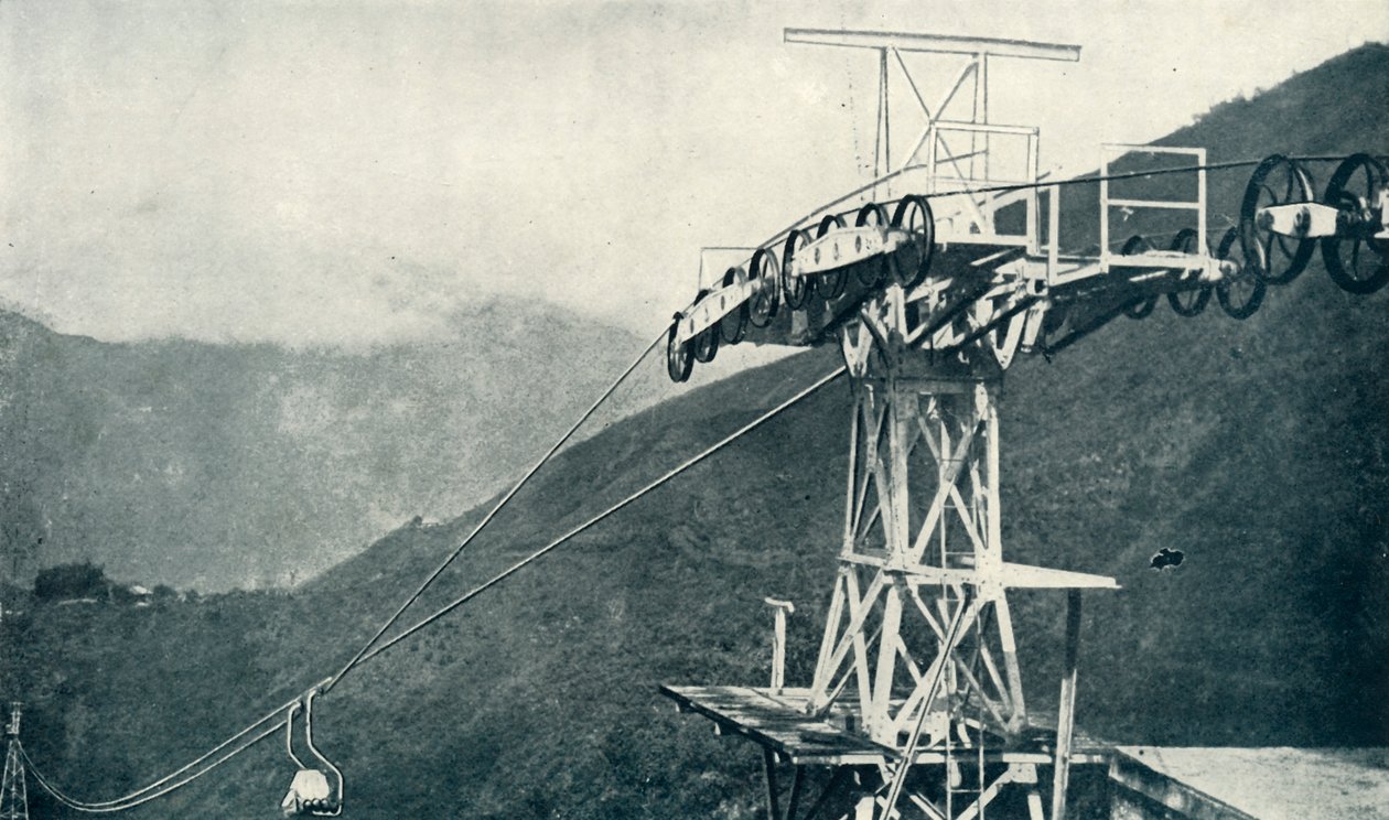 A View on a Rope Railway, or Ropeway, 1922 by Unbekannt