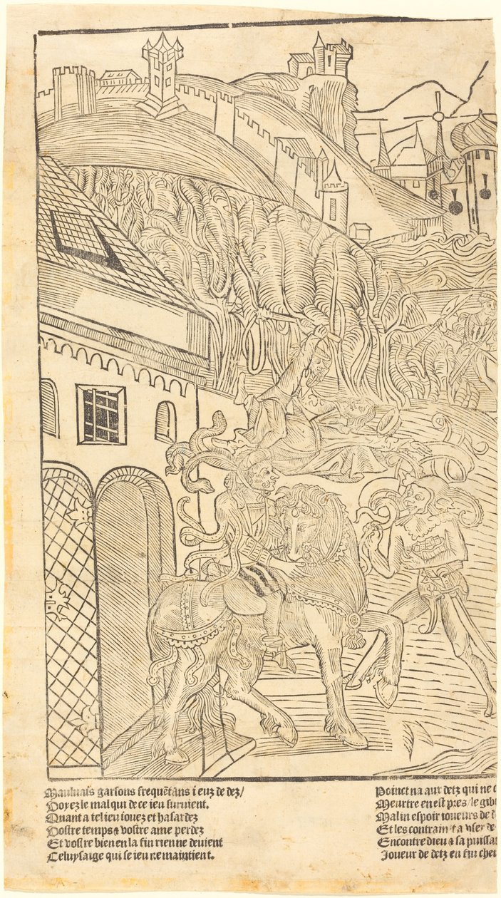 A Warning Against Playing Dice, c. 1500 by Unbekannt