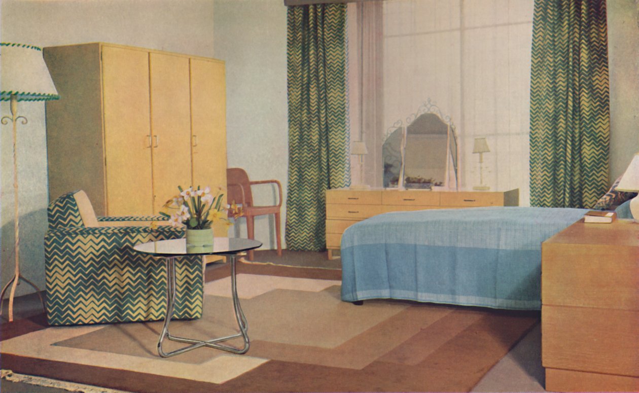 A bedroom designed by Miss P. E. Humphries by Unbekannt