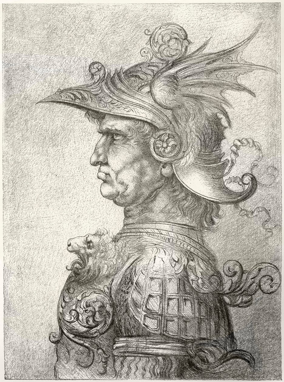 A Bust of a Warrior in Profile by Unbekannt