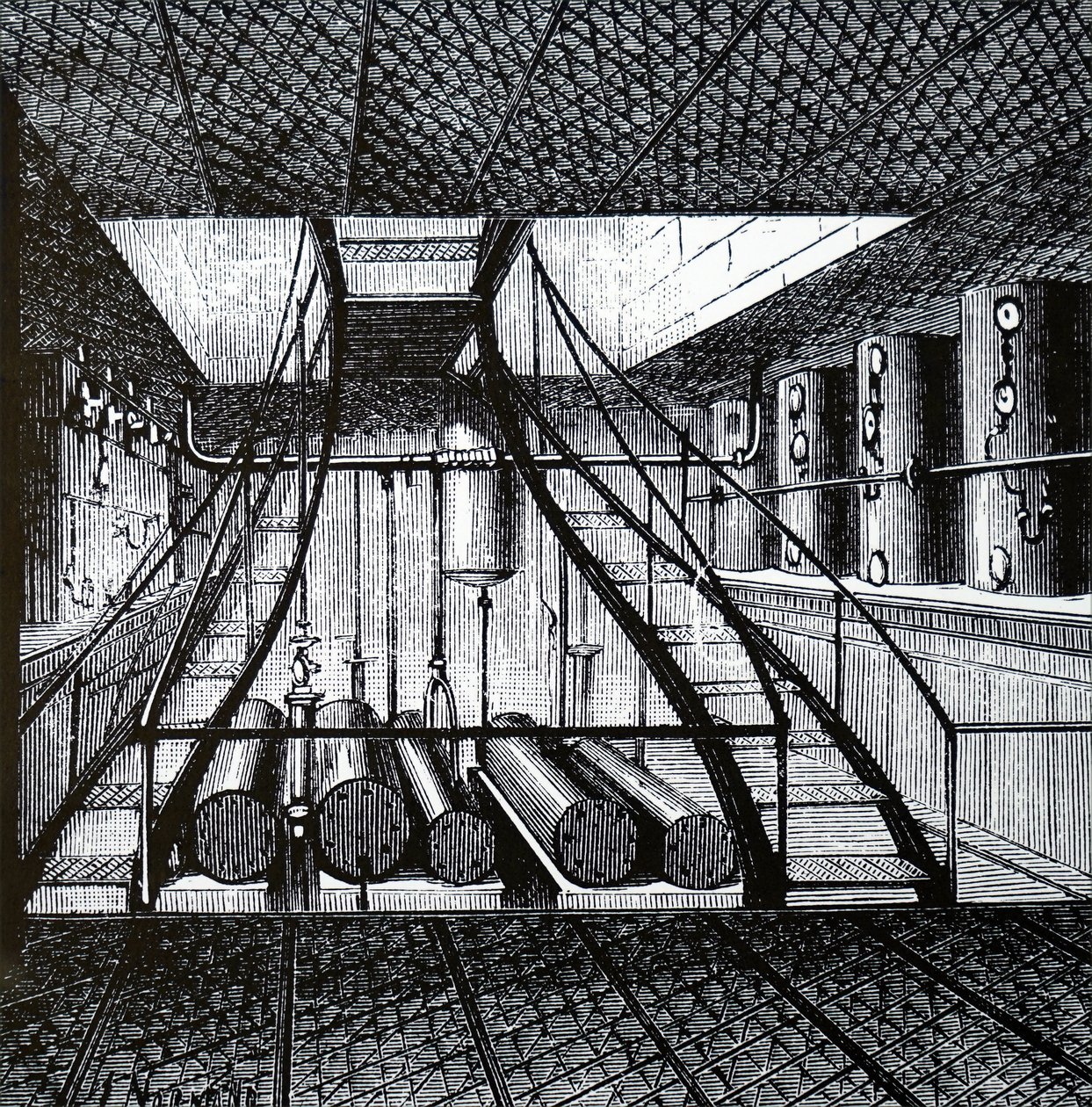 A Cold Storage Room on a Refrigerated Ship by Unbekannt