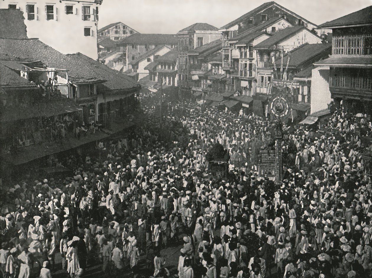 A Great Native Procession, Bombay, India by Unbekannt