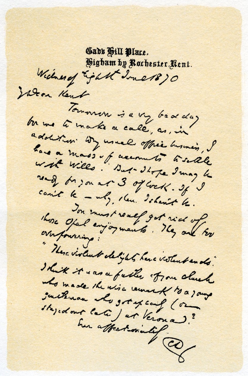 A Hand-Written Letter by Unbekannt