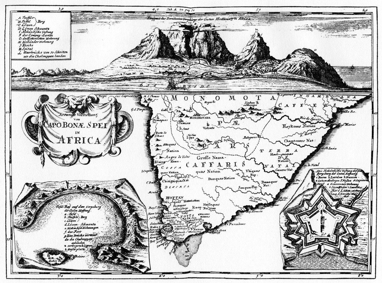 A map of the Cape of Good Hope, South Africa by Unbekannt