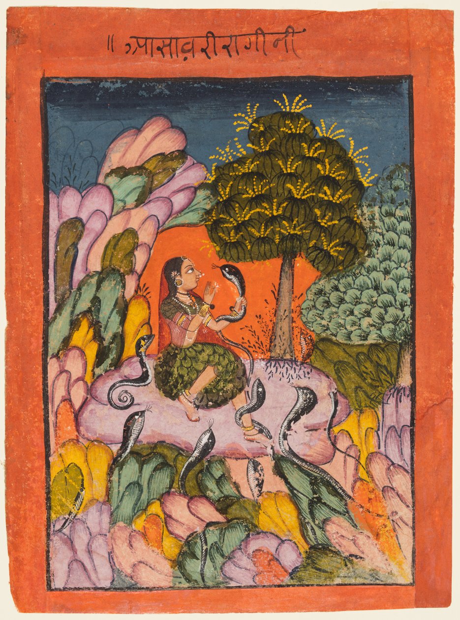 A Page from a Ragamala Series: Asavari Ragini by Unbekannt