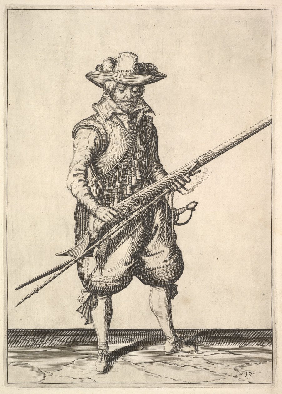 A Soldier Shaking the Powder from the Top of the Pan by Unbekannt