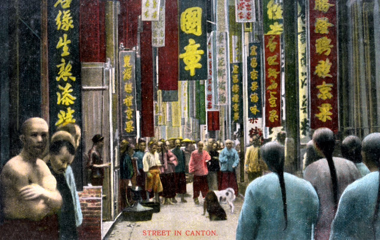 A street in Canton, China, c1900s by Unbekannt