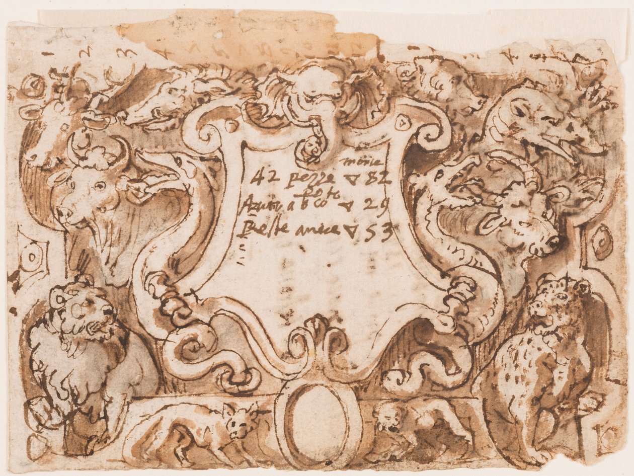 A title page for series Venationes Ferarum Arium Piscium by Unbekannt