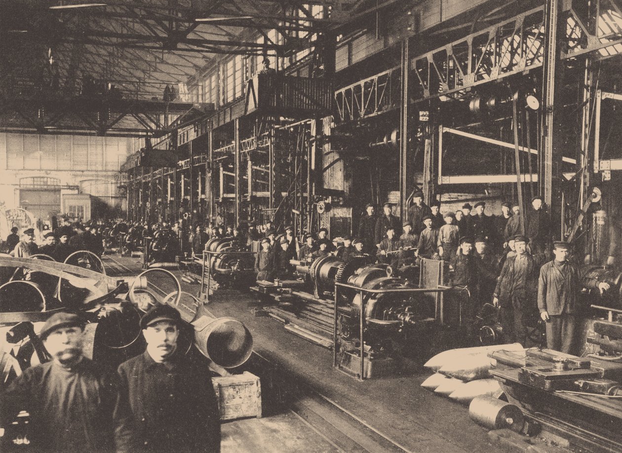 A Workshop of the Putilov Factory by Unbekannt