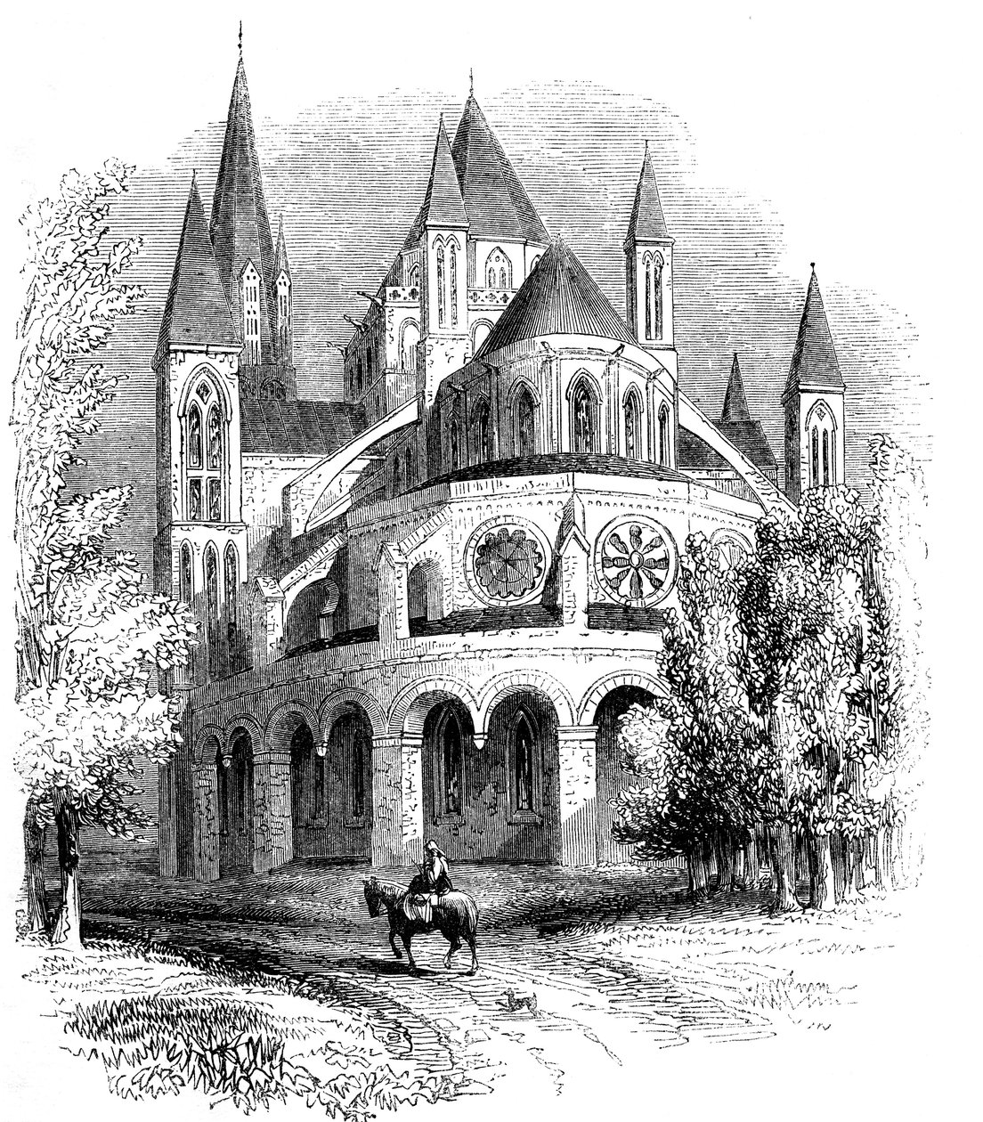 Abbaye aux Hommes, Caen, Normandy, France by Unbekannt