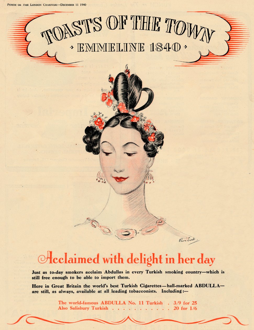 Acclaimed with delight in her day, Toasts of the Town - Emmeline by Unbekannt