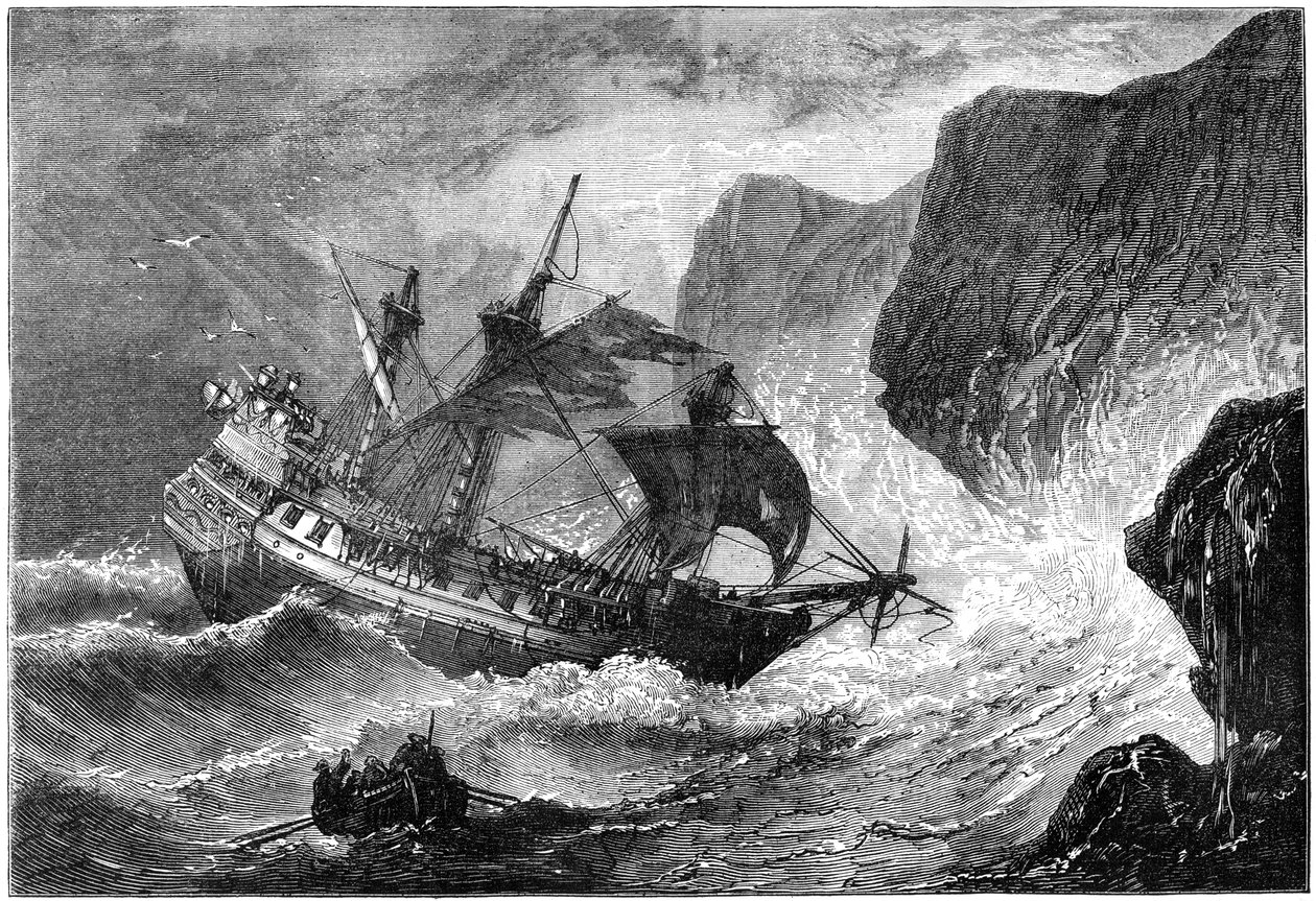 Admiral Somers Runs His Ship Ashore, Bermuda by Unbekannt