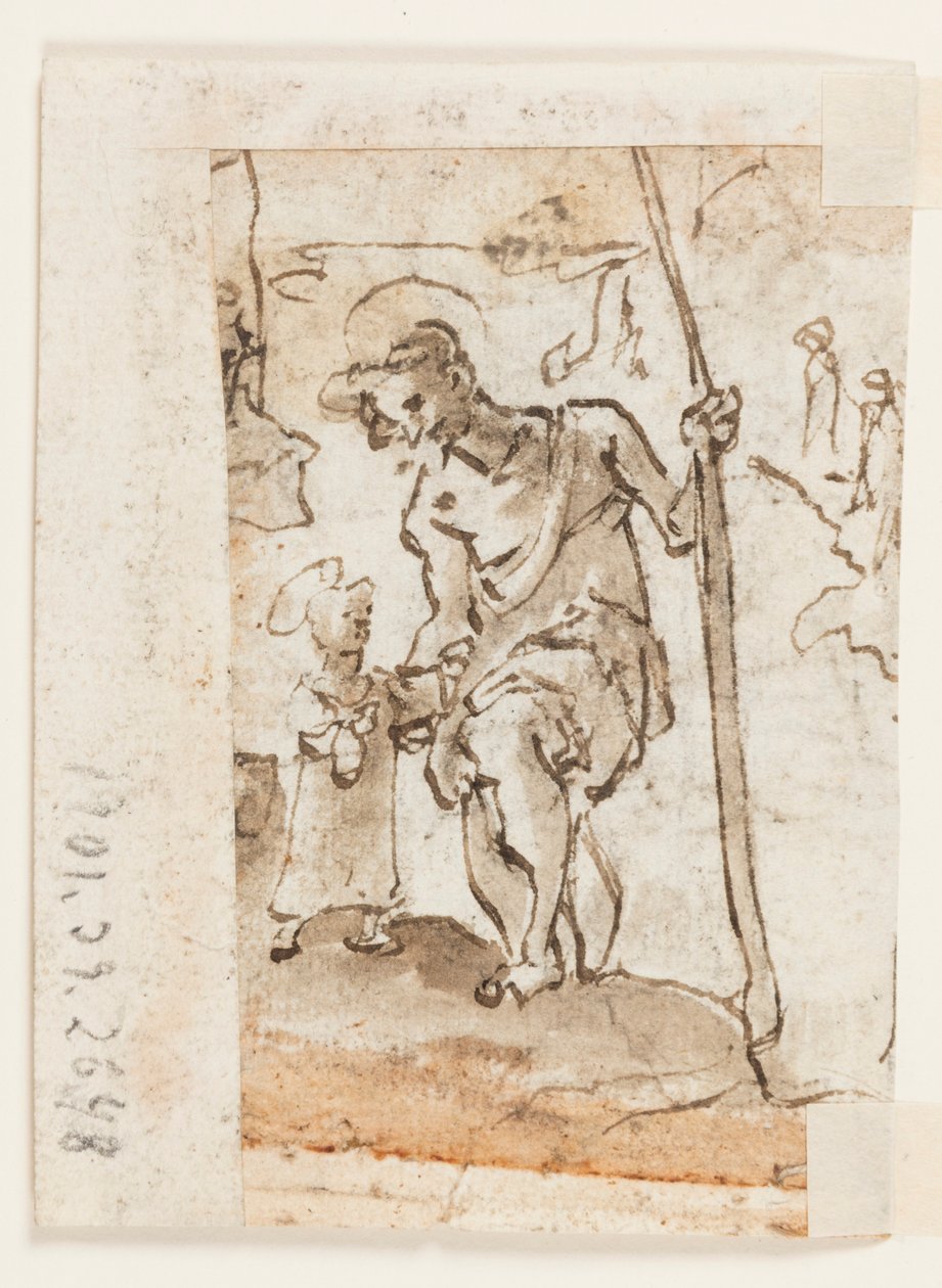 Adoration of the Magi, St. Christopher and Christ Child by Unbekannt