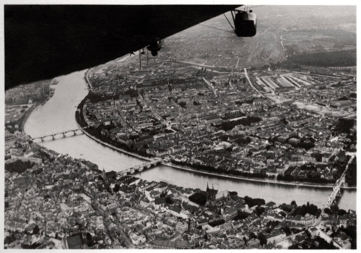 Aerial View of Basel, Switzerland, from a Zeppelin, 1928-1933 by Unbekannt
