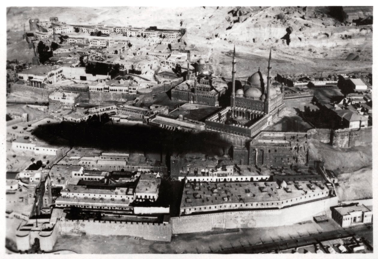 Aerial View of the Mosque of Muhammad Ali Pasha, Cairo, Egypt, from a Zeppelin by Unbekannt