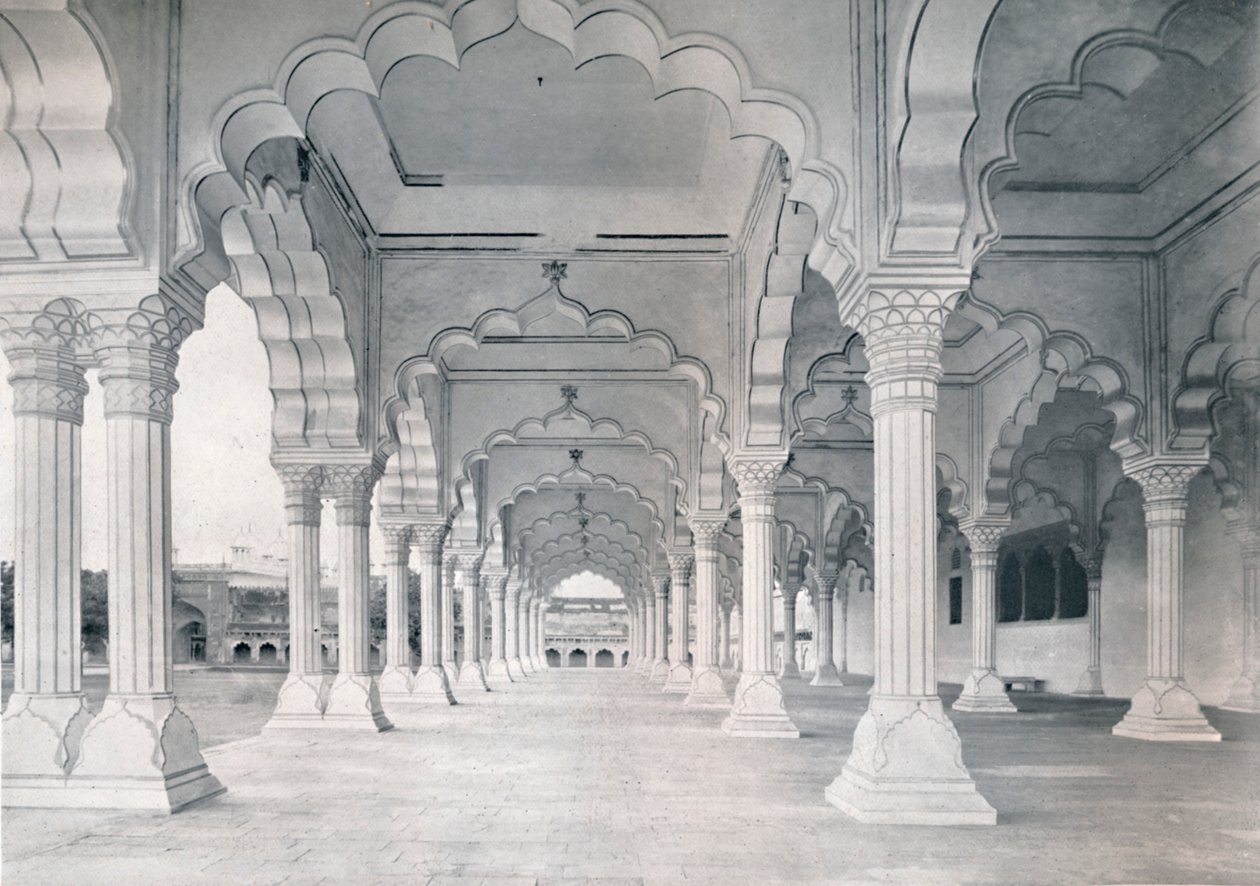 Agra. The Dewan-i-am, or Hall of Public Audience by Unbekannt