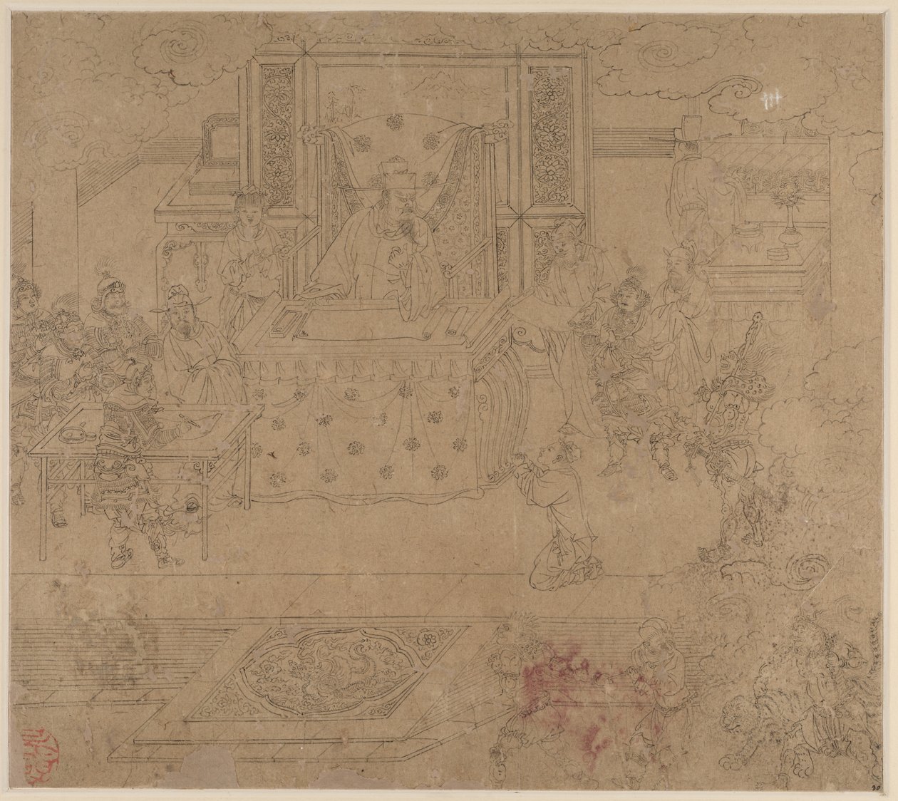 Album of Daoist and Buddhist Themes: Kings of Hells: Leaf 30, 1200s by Unbekannt