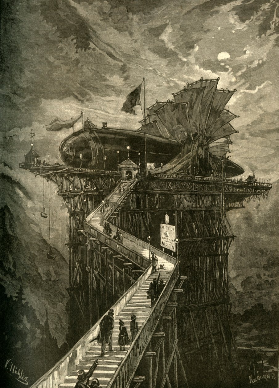 All Aboard for the Moon!, 1881 by Unbekannt