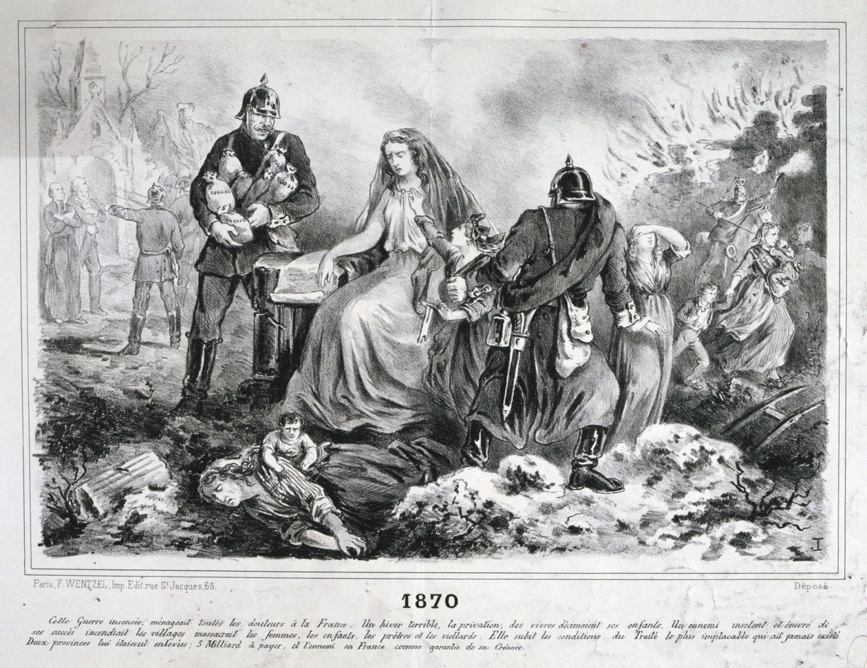 Allegorical Cartoon, Franco-Prussian War by Unbekannt