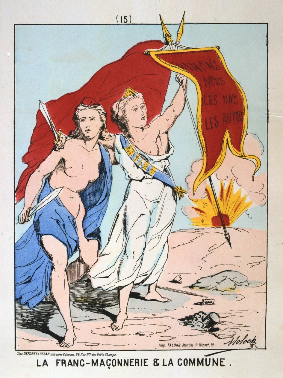 Allegory of la Franc-Maconnerie et la Commune, Paris Commune by Unbekannt