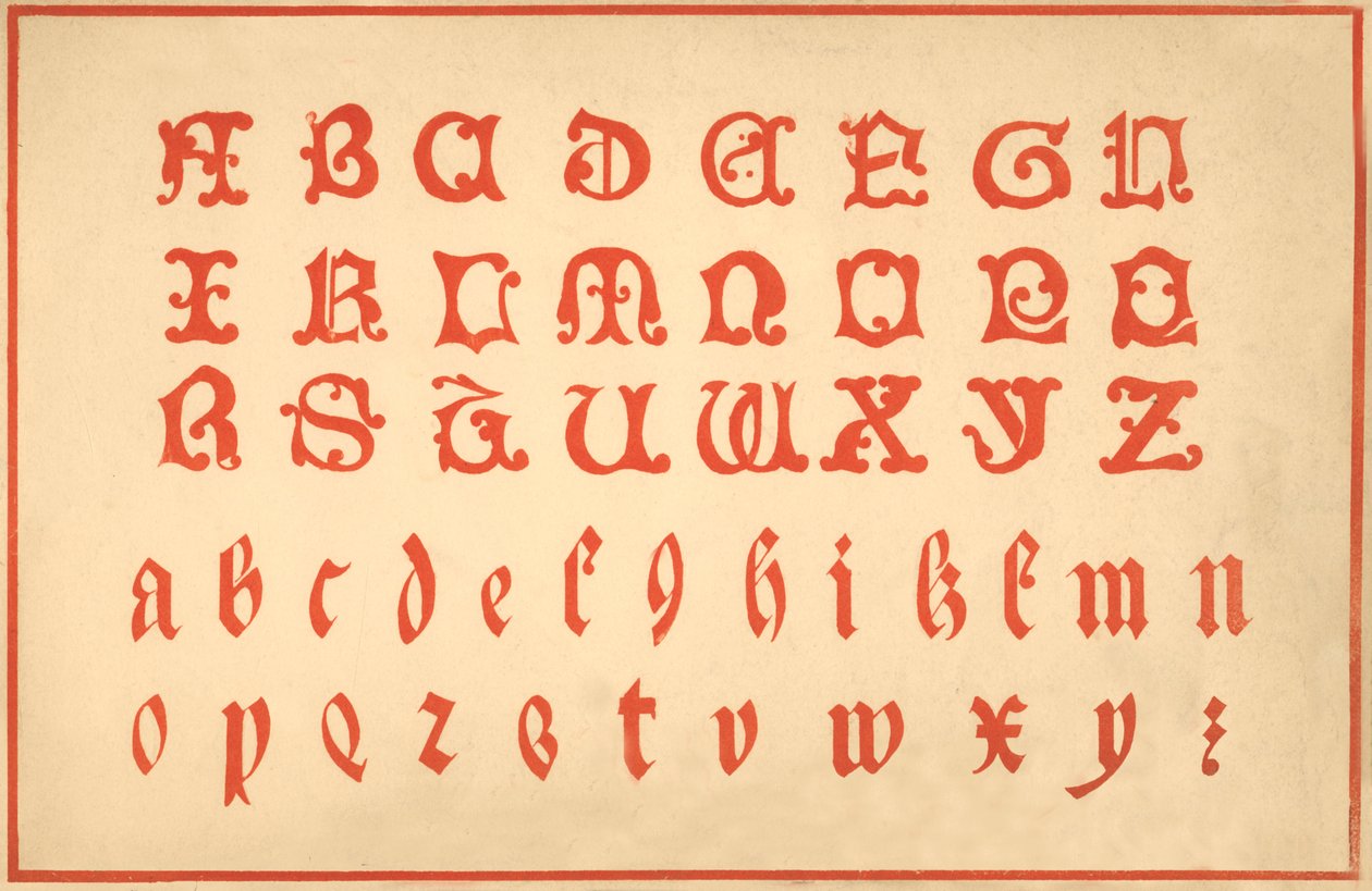 Alphabet, Letters A-Z, Upper and Lower Case by Unbekannt