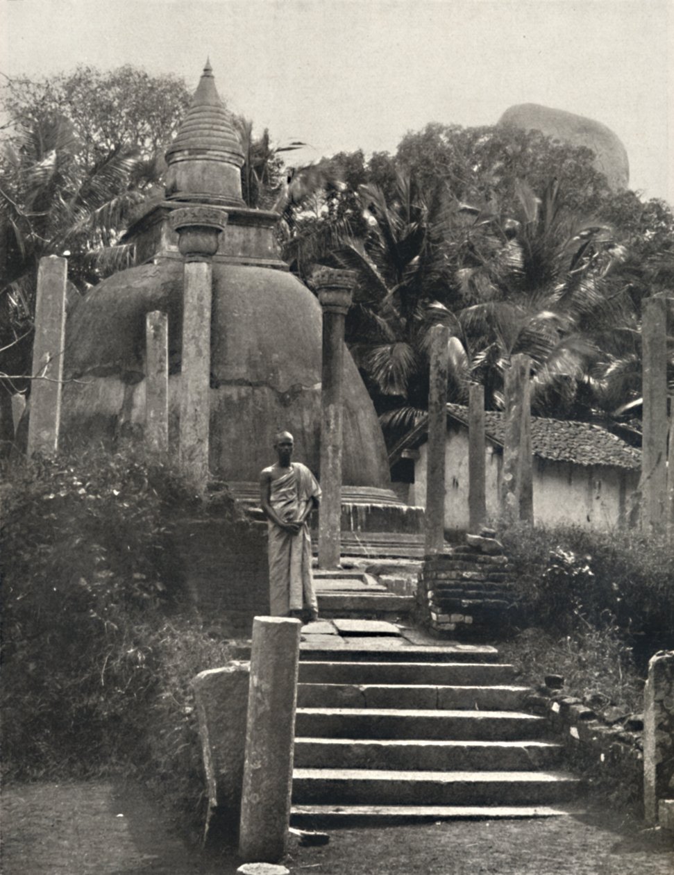 Ambatthala Dagoba in Mihintale, resting place of the relics of Mahinda, built 275 BC by Unbekannt